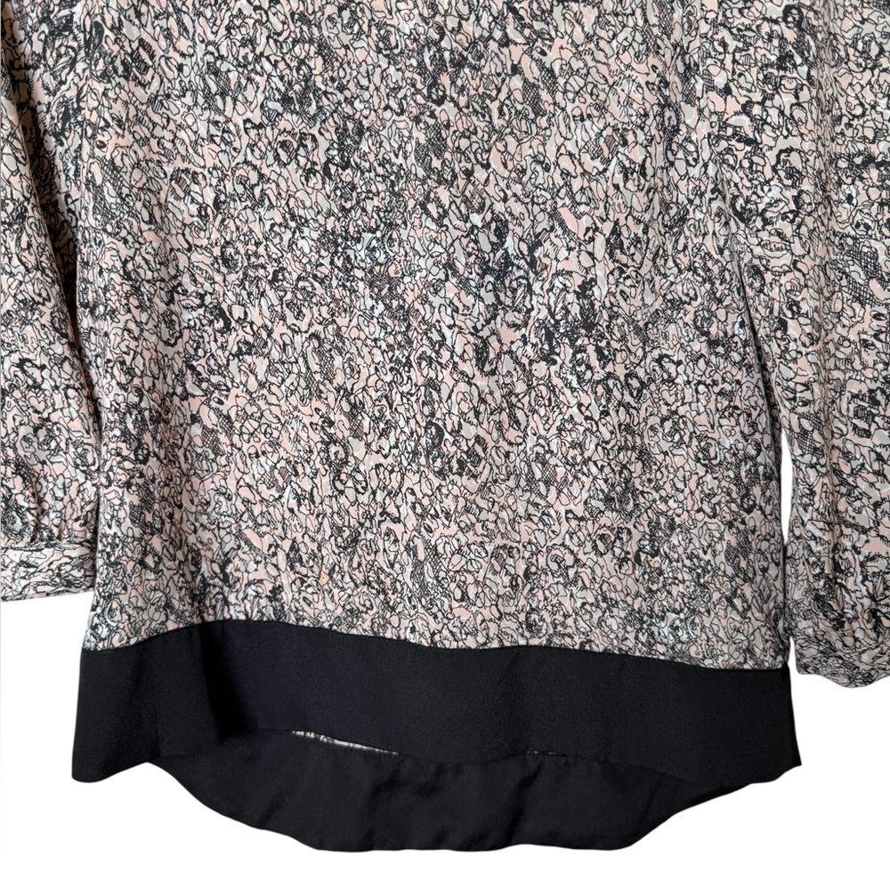 Bcbgeneration Black And Cream Patterned Blouse - image 3